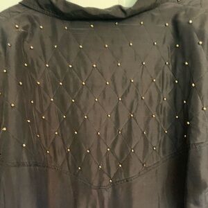 Vintage Rhoda Lynne Windbreaker Jacket 100% Silk Studded